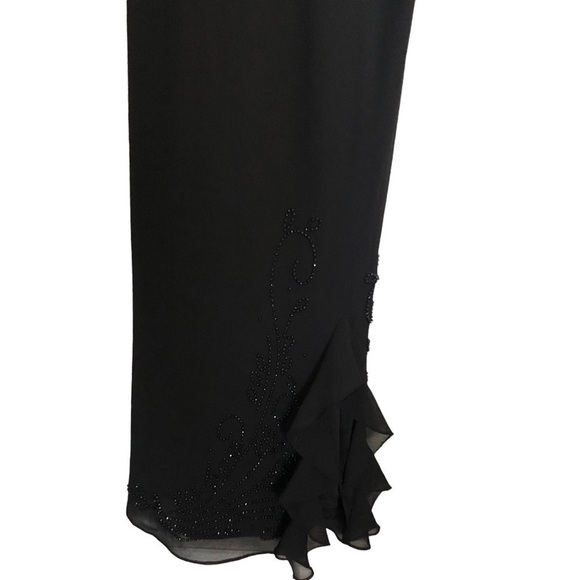 NWT R & M Richards beaded V-neck Two-piece dress black - Picture 12 of 16